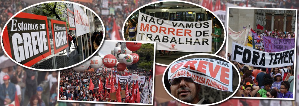 "Num país de instituições vazias e desmoralizadas, sem interesse para enfrentar um governo sem voto nem legitimidade, a rua tornou-se o ponto central de resistência, até que outros espaços sejam abertos e recuperados," escreve Paulo Moreira Leite, articulista do 247; "Num momento em que é preciso definir prioridades e manter o foco, cabe reconhecer que o rumo do país no próximo período começa a ser resolvido na greve geral de marcada para sexta-feira", diz; para PML, "é ali que se pode começar uma virada na situação política, pela derrota da reforma da Reforma da Previdência, o Vietnã do governo Temer"
(Foto: Paulo Moreira Leite) "Num país de instituições vazias e desmoralizadas, sem interesse para enfrentar um governo sem voto nem legitimidade, a rua tornou-se o ponto central de resistência, até que outros espaços sejam abertos e recuperados," escreve Paulo Moreira Leite, articulista do 247; "Num momento em que é preciso definir prioridades e manter o foco, cabe reconhecer que o rumo do país no próximo período começa a ser resolvido na greve geral de marcada para sexta-feira", diz; para PML, "é ali que se pode começar uma virada na situação política, pela derrota da reforma da Reforma da Previdência, o Vietnã do governo Temer"