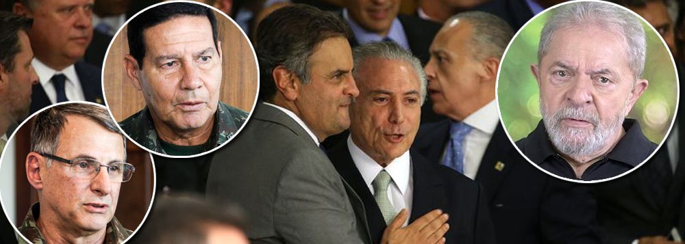 "A sociedade brasileira colhe o desastre que plantou, por ter embarcado numa aventura antidemocrática iniciada um dia depois das eleições presidenciais de 2014. Duas pesquisas divulgadas nesta semana revelam que a democracia no Brasil nunca esteve tão desvalorizada como agora", diz o jornalista Leonardo Attuch, editor do 247; "A questão, agora, é como sair dessa encalacrada. Um general, chamado Antonio Hamilton Mourão, defende abertamente uma intervenção militar. Outro, Leal Pujol, pede que a população vá às ruas, mas de forma ordeira. As forças que lideraram o golpe de 2016 planejam uma eleição sem um personagem, chamado Luiz Inácio Lula da Silva, que lidera todas as pesquisas – o que poderia redundar em mais um governo com déficit de legitimidade" (Foto: Leonardo Attuch) "A sociedade brasileira colhe o desastre que plantou, por ter embarcado numa aventura antidemocrática iniciada um dia depois das eleições presidenciais de 2014. Duas pesquisas divulgadas nesta semana revelam que a democracia no Brasil nunca esteve tão desvalorizada como agora", diz o jornalista Leonardo Attuch, editor do 247; "A questão, agora, é como sair dessa encalacrada. Um general, chamado Antonio Hamilton Mourão, defende abertamente uma intervenção militar. Outro, Leal Pujol, pede que a população vá às ruas, mas de forma ordeira. As forças que lideraram o golpe de 2016 planejam uma eleição sem um personagem, chamado Luiz Inácio Lula da Silva, que lidera todas as pesquisas – o que poderia redundar em mais um governo com déficit de legitimidade"