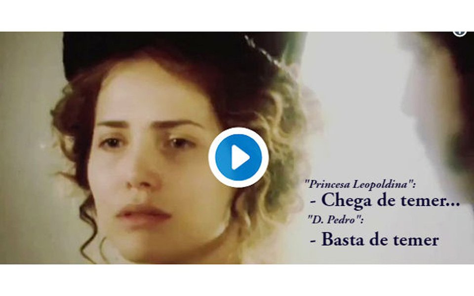 No capítulo de quarta-feira da novela das seis, a “Novo Mundo”, a atriz Leticia Colin, na pele da Princesa Leopoldina diz a Dom Pedro (Caio Castro) que tinha “medo da independência” mas “agora é hora de olhar para a frente” E conclui: “Basta de temer! Precisamos inaugurar um novo tempo para o Brasil!”; leia o artigo de Fernando Brito, editor do Tijolaço (Foto: Leonardo Attuch) No capítulo de quarta-feira da novela das seis, a “Novo Mundo”, a atriz Leticia Colin, na pele da Princesa Leopoldina diz a Dom Pedro (Caio Castro) que tinha “medo da independência” mas “agora é hora de olhar para a frente” E conclui: “Basta de temer! Precisamos inaugurar um novo tempo para o Brasil!”; leia o artigo de Fernando Brito, editor do Tijolaço