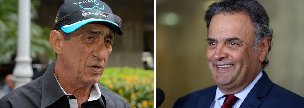 Cantor cearense Raimundo Fagner, um dos maiores nomes da música brasileira, cobrou um pedido de desculpas do senador Aécio Neves (PSDB), presidente afastado do PSDB; "Aécio não apenas me decepcionou, mas foi muito triste. Sou amigo dele e essa amizade nunca vai deixar de existir. Mas o que eu me envolvi com ele, o que eu acreditei...o que eu subi em palanque para ele, desde a campanha dele para deputado", reclamou Fagner; "Eu emprestei muito esse trabalho para o Aécio. Para mim, foi uma punhalada. Eu não merecia isso porque emprestei o meu respeito e pisou na bola legal. Aécio me deve desculpas pessoalmente", disse o cantor (Foto: Aquiles Lins) Cantor cearense Raimundo Fagner, um dos maiores nomes da música brasileira, cobrou um pedido de desculpas do senador Aécio Neves (PSDB), presidente afastado do PSDB; "Aécio não apenas me decepcionou, mas foi muito triste. Sou amigo dele e essa amizade nunca vai deixar de existir. Mas o que eu me envolvi com ele, o que eu acreditei...o que eu subi em palanque para ele, desde a campanha dele para deputado", reclamou Fagner; "Eu emprestei muito esse trabalho para o Aécio. Para mim, foi uma punhalada. Eu não merecia isso porque emprestei o meu respeito e pisou na bola legal. Aécio me deve desculpas pessoalmente", disse o cantor