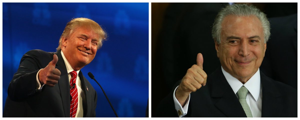 Presidente dos EUA, Donald Trump, e Michel Temer .2 (Foto: Paulo Emílio) Presidente dos EUA, Donald Trump, e Michel Temer .2