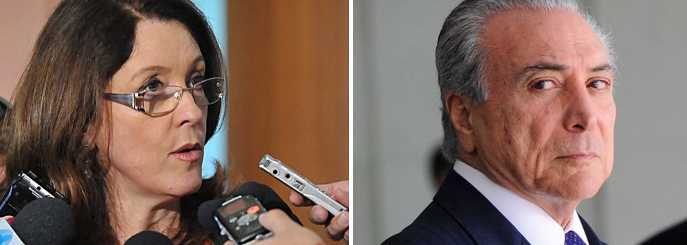 "Não há declaração de ninguém, nem uma frasezinha sequer, para dizer que Temer é inocente, que não fez o que dizem que fez, etc. Os aliados batem na JBS, reduzem a pó os irmãos Batista, mas passam batido na questão da responsabilidade temerista", observa a jornalista Helena Chagas, do site Os Divergentes; ela lembra que ministros como Henrique Meirelles e Moreira Franco fazem discurso no sentido de tentar votar a agenda do Planalto, e desta forma "enfraquecem" Michel Temer (Foto: Gisele Federicce) "Não há declaração de ninguém, nem uma frasezinha sequer, para dizer que Temer é inocente, que não fez o que dizem que fez, etc. Os aliados batem na JBS, reduzem a pó os irmãos Batista, mas passam batido na questão da responsabilidade temerista", observa a jornalista Helena Chagas, do site Os Divergentes; ela lembra que ministros como Henrique Meirelles e Moreira Franco fazem discurso no sentido de tentar votar a agenda do Planalto, e desta forma "enfraquecem" Michel Temer