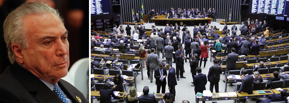 Rejeitado por mais de 90% dos brasileiros e denunciado como líder de uma organização criminosa, Michel Temer vai exonerar nesta sexta-feira, 20, os ministros Marx Beltrão, do Turismo, Maurício Quintella, dos Transportes, Bruno Araújo, das Cidades, Antonio Imbassahy, da Secretaria de Governo, Mendonça Filho, da Educação, José Sarney Filho, do Meio Ambiente, Ronaldo Nogueira, do Trabalho, e Leonardo Picciani, dos Esportes; todos retomarão seus mandatos de deputados para votar contra a denúncia da PGR na Câmara; Planalto trabalha com a possibilidade concreta de ter uma votação menor em plenário nesta segunda denúncia, entre 240 e 250 votos (Foto: Aquiles Lins) Rejeitado por mais de 90% dos brasileiros e denunciado como líder de uma organização criminosa, Michel Temer vai exonerar nesta sexta-feira, 20, os ministros Marx Beltrão, do Turismo, Maurício Quintella, dos Transportes, Bruno Araújo, das Cidades, Antonio Imbassahy, da Secretaria de Governo, Mendonça Filho, da Educação, José Sarney Filho, do Meio Ambiente, Ronaldo Nogueira, do Trabalho, e Leonardo Picciani, dos Esportes; todos retomarão seus mandatos de deputados para votar contra a denúncia da PGR na Câmara; Planalto trabalha com a possibilidade concreta de ter uma votação menor em plenário nesta segunda denúncia, entre 240 e 250 votos