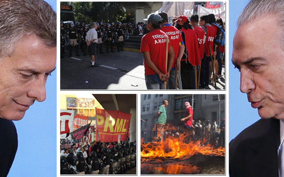 Que a greve geral argentina sirva de inspiração para os brasileiros. Greve geral nos golpistas! Fora Temer! (Foto: Bepe Damasco) Que a greve geral argentina sirva de inspiração para os brasileiros. Greve geral nos golpistas! Fora Temer!