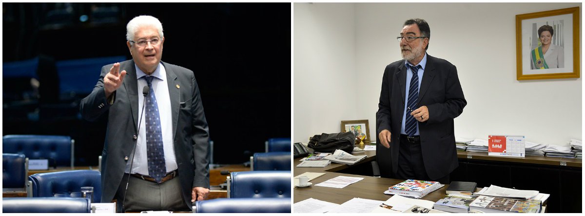 O senador Roberto Requião (PMDB-PR) e o deputado Patrus Ananias (PT-MG) iniciarão, em Belo Horizonte, a etapa de lançamento, nos estados, da Frente Parlamentar Mista em Defesa da Soberania Nacional; a Frente foi instalada no Congresso desde o fim de junho, em oposição ao processo de privatismo e de entreguismo imposto ao país pelo governo Temer (Foto: Leonardo Lucena) O senador Roberto Requião (PMDB-PR) e o deputado Patrus Ananias (PT-MG) iniciarão, em Belo Horizonte, a etapa de lançamento, nos estados, da Frente Parlamentar Mista em Defesa da Soberania Nacional; a Frente foi instalada no Congresso desde o fim de junho, em oposição ao processo de privatismo e de entreguismo imposto ao país pelo governo Temer