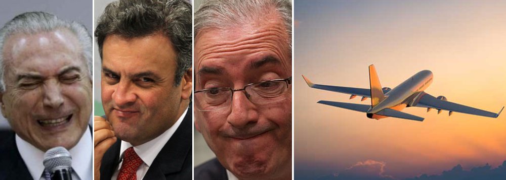 Depois que Aécio Neves, Eduardo Cunha e Michel Temer se uniram para destruir a democracia e tomar de assalto o poder, arruinando a economia, destruindo empregos e os sonhos de milhões de brasileiros, o resultado do desalento foi captado num levantamento do Instituto Paraná Pesquisas; hoje, nada menos que 34,6% dos brasileiros gostariam de emigrar e viver em outro país; outra pesquisa divulgada neste domingo, feita pelo Instituto Ipsos, aponta que, para 86%, a democracia não é respeitada e que, para 94%, o Brasil é governado por quem não representa a sociedade (Foto: Leonardo Attuch) Depois que Aécio Neves, Eduardo Cunha e Michel Temer se uniram para destruir a democracia e tomar de assalto o poder, arruinando a economia, destruindo empregos e os sonhos de milhões de brasileiros, o resultado do desalento foi captado num levantamento do Instituto Paraná Pesquisas; hoje, nada menos que 34,6% dos brasileiros gostariam de emigrar e viver em outro país; outra pesquisa divulgada neste domingo, feita pelo Instituto Ipsos, aponta que, para 86%, a democracia não é respeitada e que, para 94%, o Brasil é governado por quem não representa a sociedade