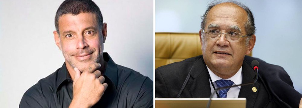 Contexto dos três Poderes em Brasília anda tão embaralhado que até o ator Alexandre Frota foi pedir a deposição de um ministro do Supremo Tribunal Federal; dizendo-se um líder com "o apoio irrestrito de milhões de brasileiros", Frota protocolou nessa quinta-feira, 11, na secretaria-geral do Senado Federal, o pedido de abertura de processo de impeachment contra o ministro do Supremo Tribunal Federal Gilmar Mendes (Foto: Aquiles Lins) Contexto dos três Poderes em Brasília anda tão embaralhado que até o ator Alexandre Frota foi pedir a deposição de um ministro do Supremo Tribunal Federal; dizendo-se um líder com "o apoio irrestrito de milhões de brasileiros", Frota protocolou nessa quinta-feira, 11, na secretaria-geral do Senado Federal, o pedido de abertura de processo de impeachment contra o ministro do Supremo Tribunal Federal Gilmar Mendes