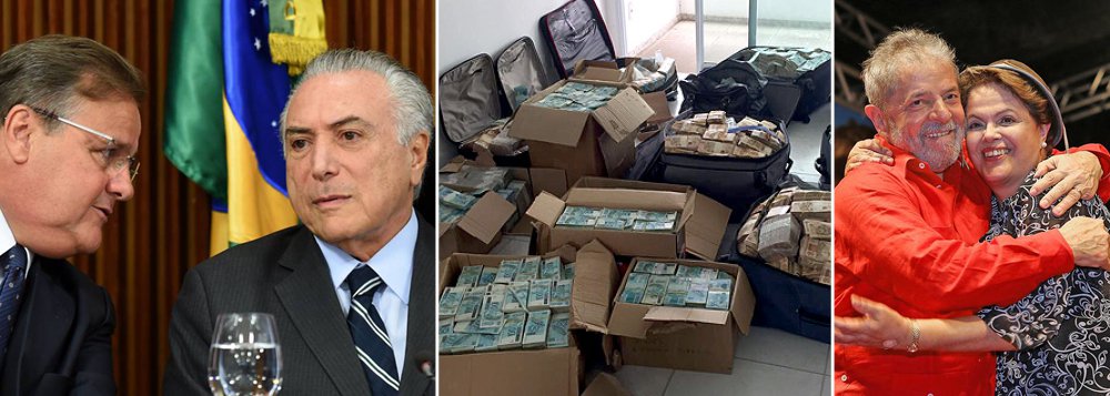 "Contra Lula e Dilma não há malas, contas bancárias nem gravações suspeitas, apenas palavras que não se sustentam do ponto de vista jurídico porque não podem ser comprovadas e que se prestam apenas a criar um clima anti-petista na sociedade", diz o colunista do 247 Alex Solnik, ao comparar as denúncias contra o ex-presidente Lula e a presidente deposta Dilma Rousseff, com o que é apresentado contra Michel Temer e seus auxiliares diretos, como Geddel Vieira Lima, preso após a maior apreensão de dinheiro vivo da história do País; "Contra Temer e sua turma abundam fatos escandalosos em série, amplamente provados por fotos e gravações que não podem ser desmentidos. E ainda tem gente que acha e diz que é tudo a mesma coisa", diz Solnik
(Foto: Alex Solnik) "Contra Lula e Dilma não há malas, contas bancárias nem gravações suspeitas, apenas palavras que não se sustentam do ponto de vista jurídico porque não podem ser comprovadas e que se prestam apenas a criar um clima anti-petista na sociedade", diz o colunista do 247 Alex Solnik, ao comparar as denúncias contra o ex-presidente Lula e a presidente deposta Dilma Rousseff, com o que é apresentado contra Michel Temer e seus auxiliares diretos, como Geddel Vieira Lima, preso após a maior apreensão de dinheiro vivo da história do País; "Contra Temer e sua turma abundam fatos escandalosos em série, amplamente provados por fotos e gravações que não podem ser desmentidos. E ainda tem gente que acha e diz que é tudo a mesma coisa", diz Solnik