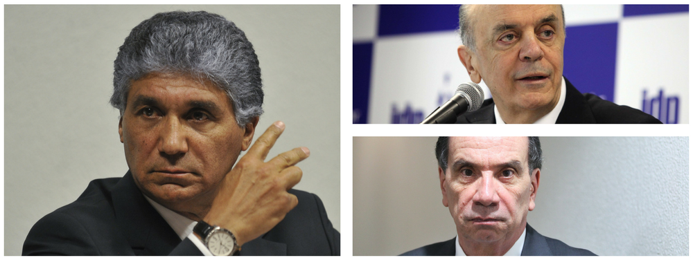 Paulo Preto, José Serra e Aloysio Nunes (Foto: Giuliana Miranda) Paulo Preto, José Serra e Aloysio Nunes