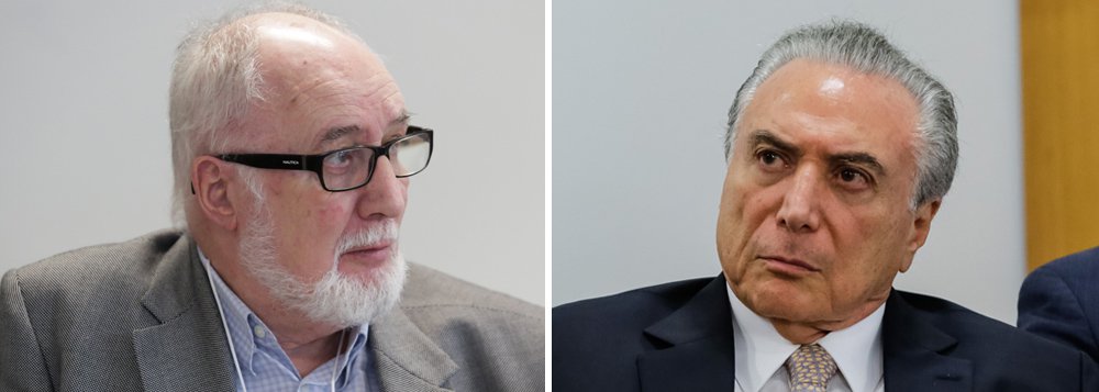 "Só mesmo o mais rematado tolo acreditaria que, com todos os outros políticos, a empreiteira cometeu uma agressão à honestidade e à ética, mas não com Temer, certo? No entanto, a maior parte do mundo político e empresarial se finge de tolo rematado, assobia e olha para o lado", diz o colunista Clóvis Rossi sobre a corrupção oceânica que cerca o governo de Michel Temer; jornalista chamou de "cinismo intolerável" o raciocínio que se ouve no sentido de "deixa o Temer pra lá, afinal ele mudou as expectativas e está fazendo ou tentando fazer as reformas" (Foto: Aquiles Lins) "Só mesmo o mais rematado tolo acreditaria que, com todos os outros políticos, a empreiteira cometeu uma agressão à honestidade e à ética, mas não com Temer, certo? No entanto, a maior parte do mundo político e empresarial se finge de tolo rematado, assobia e olha para o lado", diz o colunista Clóvis Rossi sobre a corrupção oceânica que cerca o governo de Michel Temer; jornalista chamou de "cinismo intolerável" o raciocínio que se ouve no sentido de "deixa o Temer pra lá, afinal ele mudou as expectativas e está fazendo ou tentando fazer as reformas"