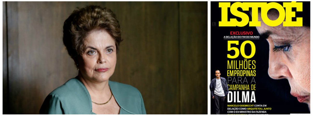 Em nota, a presidente deposta Dilma Rousseff rebate reportagem de capa da revista IstoÉ, que aponta R$ 50 milhões em propina para sua campanha que teria sido denunciado em delação premiada por Marcelo Odebrecht; "A revista IstoÉ comete um desserviço aos leitores ao manter a mira do seu jornalismo de guerra contra a ex-presidenta da República Dilma Rousseff. E, mais uma vez, deixa transparecer o apoio da Editora Três ao Golpe de 2016, do qual a publicação é porta-voz, emprestando desde sempre seu apoio dócil e servil ao governo Temer", diz trecho da nota (Foto: Gisele Federicce) www.brasil247.com - Em nota, a presidente deposta Dilma Rousseff rebate reportagem de capa da revista IstoÉ, que aponta R$ 50 milhões em propina para sua campanha que teria sido denunciado em delação premiada por Marcelo Odebrecht; "A revista IstoÉ comete um desserviço aos leitores ao manter a mira do seu jornalismo de guerra contra a ex-presidenta da República Dilma Rousseff. E, mais uma vez, deixa transparecer o apoio da Editora Três ao Golpe de 2016, do qual a publicação é porta-voz, emprestando desde sempre seu apoio dócil e servil ao governo Temer", diz trecho da nota
