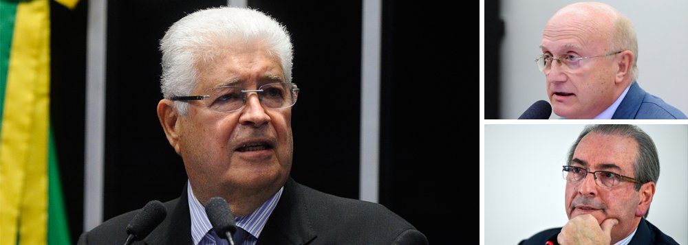 Senador Roberto Requião (PMDB-PR) lembra que o deputado Osmar Serraglio (PMDB-PR), anunciado nesta quinta-feira, 23, para o Ministério da Justiça, é do grupo político do ex-presidente da Câmara Eduardo Cunha (PMDB-RJ), preso em Curitiba pela Operação Lava Jato; "É amigo do Cunha. Não dá para nomear Cunhar, então nomeia-se o Serraglio", ironizou o senador; Após o golpe parlamentar de 2016, Serraglio defendeu anistia ao então presidente da Câmara, investigado pela Lava Jato por ter recebido R$ 5 milhões em propina da Petrobras; "Eduardo Cunha exerceu um papel fundamental para aprovarmos o impeachment da presidente. Merece ser anistiado", disse o parlamentar paranaense na época (Foto: Aquiles Lins) Senador Roberto Requião (PMDB-PR) lembra que o deputado Osmar Serraglio (PMDB-PR), anunciado nesta quinta-feira, 23, para o Ministério da Justiça, é do grupo político do ex-presidente da Câmara Eduardo Cunha (PMDB-RJ), preso em Curitiba pela Operação Lava Jato; "É amigo do Cunha. Não dá para nomear Cunhar, então nomeia-se o Serraglio", ironizou o senador; Após o golpe parlamentar de 2016, Serraglio defendeu anistia ao então presidente da Câmara, investigado pela Lava Jato por ter recebido R$ 5 milhões em propina da Petrobras; "Eduardo Cunha exerceu um papel fundamental para aprovarmos o impeachment da presidente. Merece ser anistiado", disse o parlamentar paranaense na época
