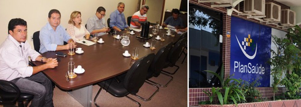O presidente do Sisepe-TO Cleiton Pinheiro, juntamente com o vice-diretor geral do sindicato, Rorilândio Nunes dos Santos, participaram de mais uma rodada de reuniões da comissão de reestruturação do Plansaúde; segundo a gestão do Plansaúde, se os preços praticados atualmente forem mantidos, os gastos do plano, que em 2016 ficaram em R$ 262 milhões, poderão chegar a R$ 699 milhões em 2020; a reunião aconteceu na Secretaria Estadual de Administração e foi conduzida pelo secretário da pasta Geferson Barros; “Precisamos trabalhar urgentemente no equilíbrio custo-receita do Plansáude”, disse (Foto: Leonardo Lucena) O presidente do Sisepe-TO Cleiton Pinheiro, juntamente com o vice-diretor geral do sindicato, Rorilândio Nunes dos Santos, participaram de mais uma rodada de reuniões da comissão de reestruturação do Plansaúde; segundo a gestão do Plansaúde, se os preços praticados atualmente forem mantidos, os gastos do plano, que em 2016 ficaram em R$ 262 milhões, poderão chegar a R$ 699 milhões em 2020; a reunião aconteceu na Secretaria Estadual de Administração e foi conduzida pelo secretário da pasta Geferson Barros; “Precisamos trabalhar urgentemente no equilíbrio custo-receita do Plansáude”, disse