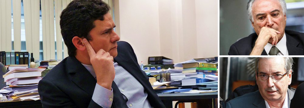 Na sentença em que negou o pedido de liberdade do deputado cassado Eduardo Cunha (PMDB) o juiz federal Sérgio Moro afirmou que não capitula com nenhuma espécie de "pressão política", ao falar sobre a tentativa de intimidação de Cunha contra Michel Temer; "Não se pode permitir que o processo judicial seja utilizado para essa finalidade, ou seja, para que parte transmita ameaças, recados ou chantagens a autoridades ou a testemunhas de fora do processo", afirmou (Foto: Aquiles Lins) Na sentença em que negou o pedido de liberdade do deputado cassado Eduardo Cunha (PMDB) o juiz federal Sérgio Moro afirmou que não capitula com nenhuma espécie de "pressão política", ao falar sobre a tentativa de intimidação de Cunha contra Michel Temer; "Não se pode permitir que o processo judicial seja utilizado para essa finalidade, ou seja, para que parte transmita ameaças, recados ou chantagens a autoridades ou a testemunhas de fora do processo", afirmou