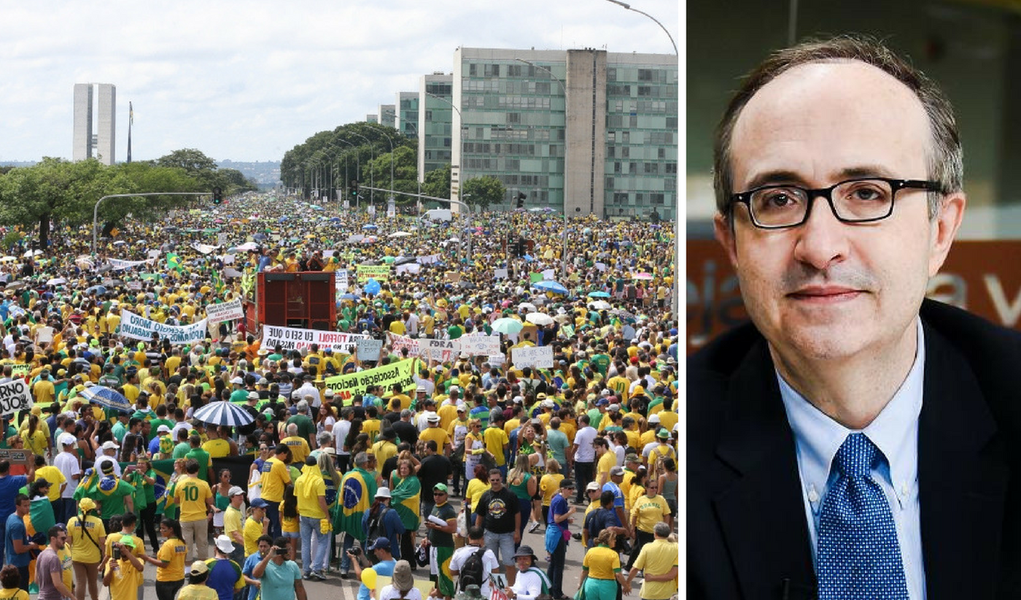 O colunista Reinaldo Azevedo não anda nada satisfeito com as críticas que tem recebido de seus colegas de direita. Nesta sexta, ele usou sua coluna para se defender, e atacar, os "adversários": "A extrema direita, a extrema burrice e o extremo oportunismo se uniram para me declarar, acreditem!, inimigo da Lava Jato. Acusam-me também de sabotar a manifestação de protesto –ou algo assim– do dia 26 de março, marcada por alguns dos grupos que apoiaram o impeachment. (...) A esquerda agradece embevecida. O conservadorismo responsável pode ainda se tornar a principal vítima da criminalização da política, promovida por irresponsáveis que se querem conservadores. Ademais, se não serve a política, que venha a porrada!" (Foto: Giuliana Miranda) O colunista Reinaldo Azevedo não anda nada satisfeito com as críticas que tem recebido de seus colegas de direita. Nesta sexta, ele usou sua coluna para se defender, e atacar, os "adversários": "A extrema direita, a extrema burrice e o extremo oportunismo se uniram para me declarar, acreditem!, inimigo da Lava Jato. Acusam-me também de sabotar a manifestação de protesto –ou algo assim– do dia 26 de março, marcada por alguns dos grupos que apoiaram o impeachment. (...) A esquerda agradece embevecida. O conservadorismo responsável pode ainda se tornar a principal vítima da criminalização da política, promovida por irresponsáveis que se querem conservadores. Ademais, se não serve a política, que venha a porrada!"