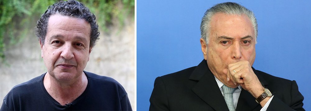 Em entrevista a Alex Solnik, do 247, o jornalista Juca Kfouri ironiza os escândalos diários do governo Temer, como o mais recente, em que Eliseu Padilha saiu para fazer uma cirurgia da próstata após ser delatado por José Yunes; "O governo não está bem de saúde. Veja, essa coisa do Yunes não tem pé nem cabeça, né. A versão dele. É um documento... um documento um pouco mais espesso que o cara disse que era 1 milhão de reais...", diz; para ele, "não é mais Ali Babá e os 40...é o Temer e os 140"; para o jornalista, "Temer tem mais medo de Cunha que Cunha de Temer" (Foto: Gisele Federicce) Em entrevista a Alex Solnik, do 247, o jornalista Juca Kfouri ironiza os escândalos diários do governo Temer, como o mais recente, em que Eliseu Padilha saiu para fazer uma cirurgia da próstata após ser delatado por José Yunes; "O governo não está bem de saúde. Veja, essa coisa do Yunes não tem pé nem cabeça, né. A versão dele. É um documento... um documento um pouco mais espesso que o cara disse que era 1 milhão de reais...", diz; para ele, "não é mais Ali Babá e os 40...é o Temer e os 140"; para o jornalista, "Temer tem mais medo de Cunha que Cunha de Temer"