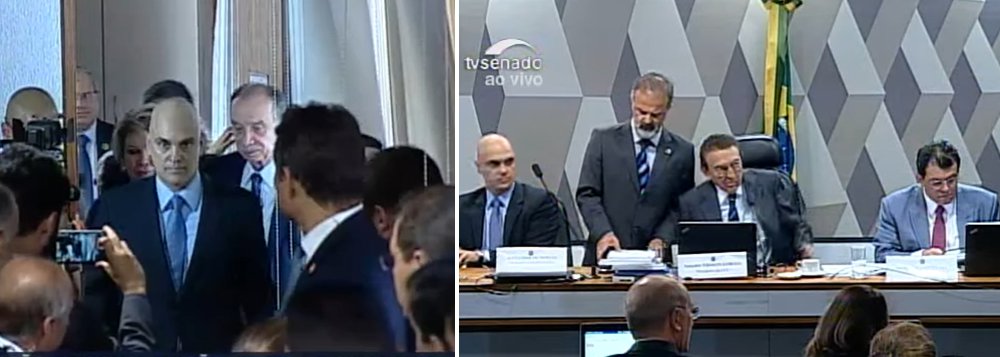 Durante sabatina no Senado, o indicado a ministro do STF disse que a medida permitiria "desafogar o sistema criminal"; em outra resposta, Alexandre de Moraes minimizou o caso do hacker que invadiu o celular da primeira-dama, Marcela Temer, e afirmou que a investigação seguiu o exato padrão para esses casos - de extorsão; sobre a acusação de plágio em um de seus livros, ele atribuiu ao "rancor" de um professor que concorreu com ele ao cargo de docente na USP e foi reprovado; acompanhe ao vivo (Foto: Aquiles Lins) Durante sabatina no Senado, o indicado a ministro do STF disse que a medida permitiria "desafogar o sistema criminal"; em outra resposta, Alexandre de Moraes minimizou o caso do hacker que invadiu o celular da primeira-dama, Marcela Temer, e afirmou que a investigação seguiu o exato padrão para esses casos - de extorsão; sobre a acusação de plágio em um de seus livros, ele atribuiu ao "rancor" de um professor que concorreu com ele ao cargo de docente na USP e foi reprovado; acompanhe ao vivo