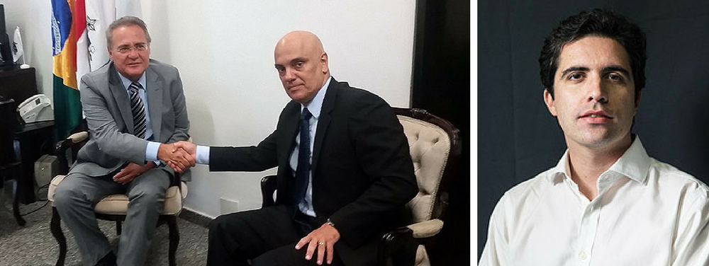 "A Constituição estabelece que os ministros do Supremo são escolhidos pelo presidente e referendados pelo Senado. A regra é antiga, e Moraes não pode ser responsabilizado pela ficha corrida dos parlamentares.No entanto, as circunstâncias deveriam impor uma atitude mais sóbria de quem pretende vestir a toga de ministro do Supremo. Não pega bem que o futuro juiz confraternize tão abertamente com os políticos que terá que julgar. Moraes deveria ser mais comedido, nem que seja só para manter as aparências", escreve o colunista Bernardo Mello Franco (Foto: Giuliana Miranda) "A Constituição estabelece que os ministros do Supremo são escolhidos pelo presidente e referendados pelo Senado. A regra é antiga, e Moraes não pode ser responsabilizado pela ficha corrida dos parlamentares.No entanto, as circunstâncias deveriam impor uma atitude mais sóbria de quem pretende vestir a toga de ministro do Supremo. Não pega bem que o futuro juiz confraternize tão abertamente com os políticos que terá que julgar. Moraes deveria ser mais comedido, nem que seja só para manter as aparências", escreve o colunista Bernardo Mello Franco