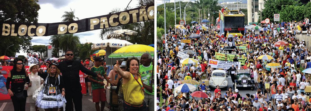 Resultado de um conjunto de novas políticas para o carnaval de Brasília, um decreto traz as diretrizes sobre a festa; uma das medidas é a organização do uso dos espaços da cidade pelos blocos de forma democrática; estão proibidas cobrança de ingressos, abadás ou a colocação de cordas para isolamento nas áreas públicas; de acordo com a Secretaria Adjunta de Turismo, da pasta do Esporte, Turismo e Lazer, a expectativa é que as atividades durante a folia rendam R$ 500 milhões, e 2 milhões de pessoas comparecem às festividades (Foto: Leonardo Lucena) Resultado de um conjunto de novas políticas para o carnaval de Brasília, um decreto traz as diretrizes sobre a festa; uma das medidas é a organização do uso dos espaços da cidade pelos blocos de forma democrática; estão proibidas cobrança de ingressos, abadás ou a colocação de cordas para isolamento nas áreas públicas; de acordo com a Secretaria Adjunta de Turismo, da pasta do Esporte, Turismo e Lazer, a expectativa é que as atividades durante a folia rendam R$ 500 milhões, e 2 milhões de pessoas comparecem às festividades