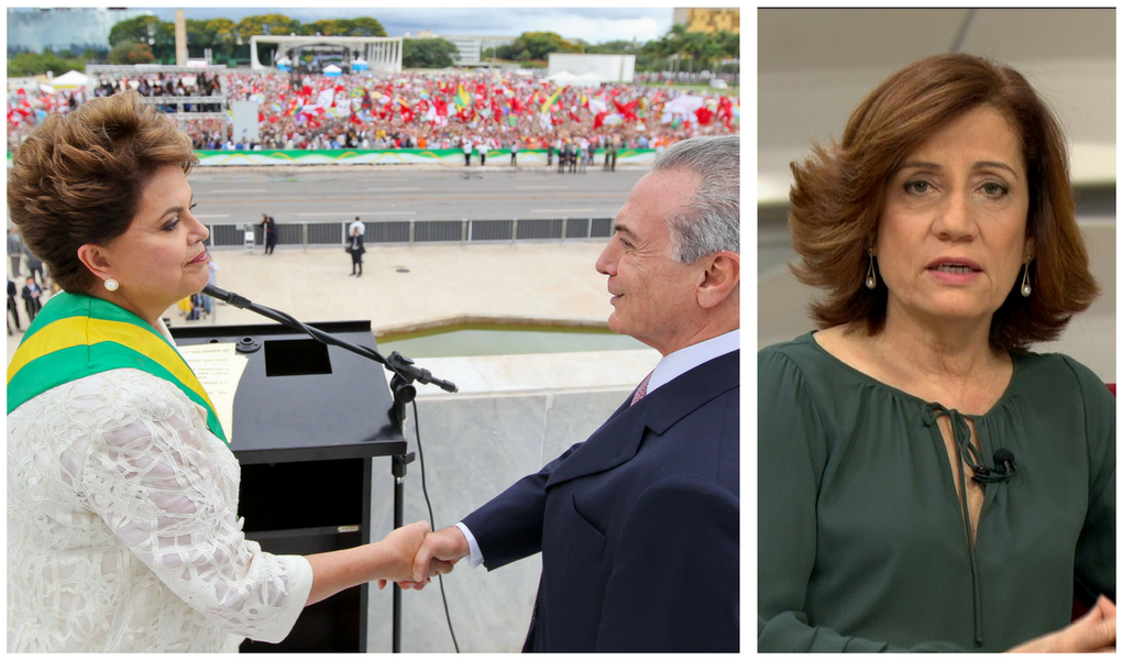 Em sua coluna nesta sexta-feira, Miriam Leitão reafirmou a inseparabilidade das contas da chapa de 2014; "Os dois, Dilma e Temer, são inseparáveis neste ponto. Vieram do mesmo rio, foram águas misturadas. Brigaram depois, se separaram e tomaram cursos distintos, mas é o mesmo rio de origem. O fato de o presidente estar ameaçado por uma ação proposta por seu aliado tucano é apenas mais um exemplo do caprichoso enredo da política brasileira. O PSDB pode até estar arrependido a esta altura, mas a Justiça Eleitoral tem que continuar a análise e julgar diante das evidências e provas daquela campanha em tudo condenável", escreve (Foto: Giuliana Miranda) Em sua coluna nesta sexta-feira, Miriam Leitão reafirmou a inseparabilidade das contas da chapa de 2014; "Os dois, Dilma e Temer, são inseparáveis neste ponto. Vieram do mesmo rio, foram águas misturadas. Brigaram depois, se separaram e tomaram cursos distintos, mas é o mesmo rio de origem. O fato de o presidente estar ameaçado por uma ação proposta por seu aliado tucano é apenas mais um exemplo do caprichoso enredo da política brasileira. O PSDB pode até estar arrependido a esta altura, mas a Justiça Eleitoral tem que continuar a análise e julgar diante das evidências e provas daquela campanha em tudo condenável", escreve