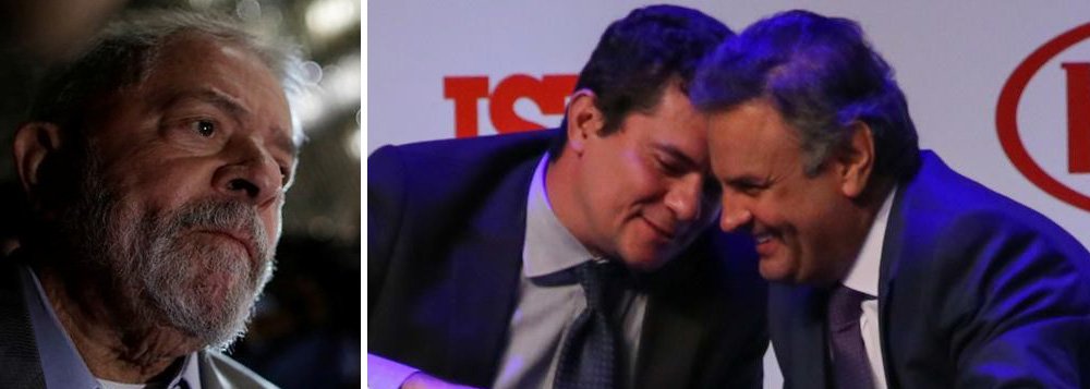 A defesa do ex-presidente Lula apresentou ao Superior Tribunal de Justiça um pedido de habeas corpus solicitando a nulidade do processo em que o petista responde por corrupção passiva e lavagem de dinheiro no Paraná e o afastamento do juiz Sérgio Moro do caso, quem os advogados acusam de parcialidade; como exemplos, citam os advogados alegam que o juiz teria inclinações políticas e confraternizaria com seus opositores, como no caso do senador Aécio Neves (PSDB-MG), além da condução coercitiva contra Lula; a defesa alega ainda que a 13ª Vara de Curitiba, onde tramita a ação penal contra Lula, não teria competência territorial para julgar sobre um imóvel no Guarujá, litoral de São Paulo (Foto: Gisele Federicce) A defesa do ex-presidente Lula apresentou ao Superior Tribunal de Justiça um pedido de habeas corpus solicitando a nulidade do processo em que o petista responde por corrupção passiva e lavagem de dinheiro no Paraná e o afastamento do juiz Sérgio Moro do caso, quem os advogados acusam de parcialidade; como exemplos, citam os advogados alegam que o juiz teria inclinações políticas e confraternizaria com seus opositores, como no caso do senador Aécio Neves (PSDB-MG), além da condução coercitiva contra Lula; a defesa alega ainda que a 13ª Vara de Curitiba, onde tramita a ação penal contra Lula, não teria competência territorial para julgar sobre um imóvel no Guarujá, litoral de São Paulo