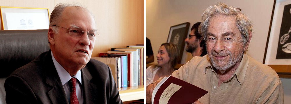 Ministro da Cultura do governo Michel Temer teve a ousadia de criticar Raduan Nassar, autor de Lavoura Arcaica, reconhecido como um dos maiores escritores brasileiros, durante cerimônia de entrega do Prêmio Camões nesta sexta-feira 17; ao discursar por último - invertendo a ordem tradicional da cerimônia -, Freire rebateu o discurso de Nassar, que falou primeiro e acusou o governo Temer de ser golpista (Foto: Gisele Federicce) Ministro da Cultura do governo Michel Temer teve a ousadia de criticar Raduan Nassar, autor de Lavoura Arcaica, reconhecido como um dos maiores escritores brasileiros, durante cerimônia de entrega do Prêmio Camões nesta sexta-feira 17; ao discursar por último - invertendo a ordem tradicional da cerimônia -, Freire rebateu o discurso de Nassar, que falou primeiro e acusou o governo Temer de ser golpista