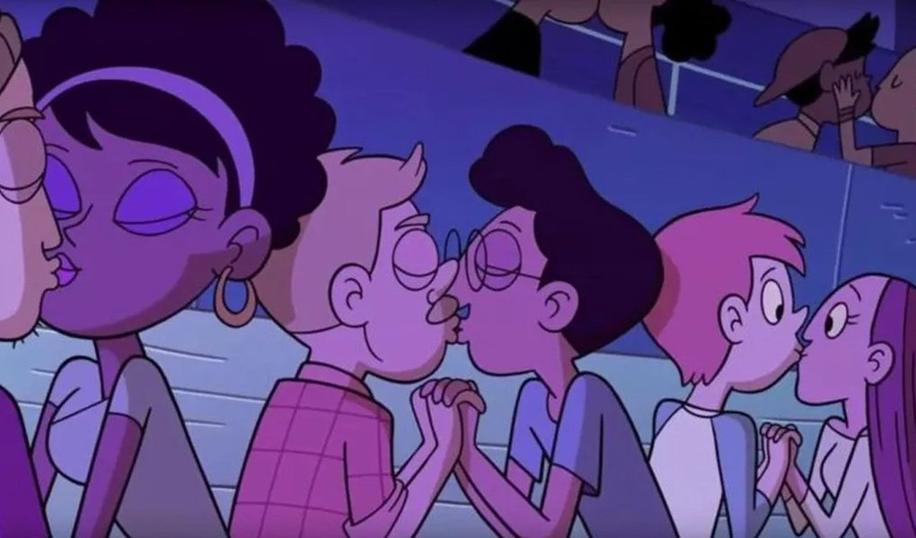 Canal Disney Channel exibiu nos Estados Unidos o primeiro beijo gay em um desenho animado produzido pela Disney; além de um beijo entre dois homens, há beijos de outros casais formados por homem e mulher, ou só por mulheres; os beijos fazem parte de um número musical chamado "Apenas amigos", no episódio "Star vs. as Forças do Mal" (Foto: Aquiles Lins) Canal Disney Channel exibiu nos Estados Unidos o primeiro beijo gay em um desenho animado produzido pela Disney; além de um beijo entre dois homens, há beijos de outros casais formados por homem e mulher, ou só por mulheres; os beijos fazem parte de um número musical chamado "Apenas amigos", no episódio "Star vs. as Forças do Mal"
