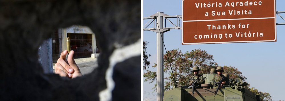 "O jovem Matheus Martins da Silva, de 17 anos, não tinha passagem pela polícia, não portava arma e estava perto de casa, num bairro pobre da região metropolitana de Vitória, quando levou um tiro de fuzil na cabeça, disparado por um dos militares que patrulhavam a área, e morreu", relata Joaquim de Carvalho, no DCM; no entanto, em vez de cobrar punição pelo caso, internautas saíram em defesa da imagem do Exército (Foto: Leonardo Attuch) "O jovem Matheus Martins da Silva, de 17 anos, não tinha passagem pela polícia, não portava arma e estava perto de casa, num bairro pobre da região metropolitana de Vitória, quando levou um tiro de fuzil na cabeça, disparado por um dos militares que patrulhavam a área, e morreu", relata Joaquim de Carvalho, no DCM; no entanto, em vez de cobrar punição pelo caso, internautas saíram em defesa da imagem do Exército
