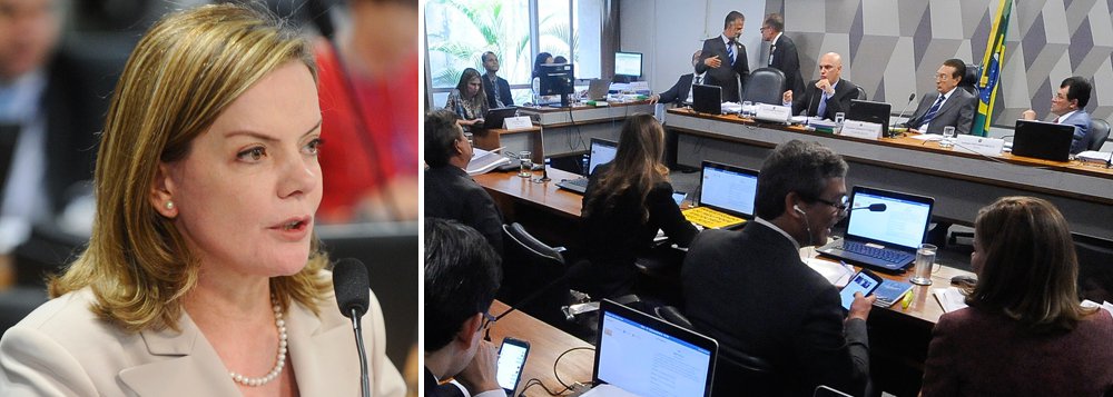 Em discurso durante a sabatina do indicado ao STF Alexandre de Moraes, a senadora Gleisi Hoffmann (PT-PR) lembro de manifestações contrárias ao último ministro sabatinado para a corte, Edson Fachin, acusado à época de militar para Dilma e para o MST; "Os que foram leões de outrora, como no caso do ministro Fachin, hoje estão aqui gatinhos, muito mansos com essa sabatina em que o nosso indicado é um militante partidário convicto", afirmou; "Vivemos tempos sombrios", acrescentou Gleisi (Foto: Gisele Federicce) Em discurso durante a sabatina do indicado ao STF Alexandre de Moraes, a senadora Gleisi Hoffmann (PT-PR) lembro de manifestações contrárias ao último ministro sabatinado para a corte, Edson Fachin, acusado à época de militar para Dilma e para o MST; "Os que foram leões de outrora, como no caso do ministro Fachin, hoje estão aqui gatinhos, muito mansos com essa sabatina em que o nosso indicado é um militante partidário convicto", afirmou; "Vivemos tempos sombrios", acrescentou Gleisi