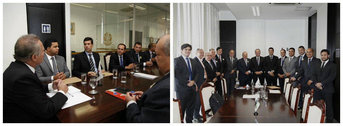 Durante visita de prefeitos alagoanos, o senador Renan Calheiros, líder do PMDB no Senado, anunciou a vinda à Alagoas no próximo dia 13 de março dos ministros do Turismo, Marx Beltrão, e da Integração Nacional, Helder Barbalho para um encontro com os gestores dos municípios; prefeitos buscam apoio para a viabilização de recursos para execução de obras e projetos (Foto: Voney Malta) Durante visita de prefeitos alagoanos, o senador Renan Calheiros, líder do PMDB no Senado, anunciou a vinda à Alagoas no próximo dia 13 de março dos ministros do Turismo, Marx Beltrão, e da Integração Nacional, Helder Barbalho para um encontro com os gestores dos municípios; prefeitos buscam apoio para a viabilização de recursos para execução de obras e projetos