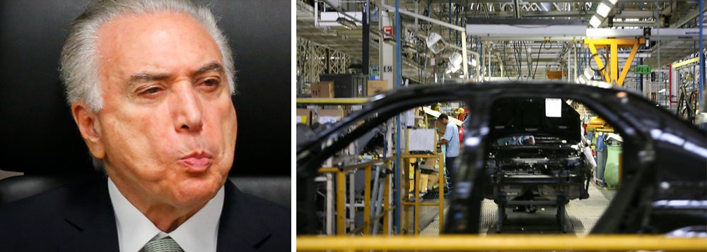 Dados da Fundação Getulio Vargas (FGV) divulgados nesta sexta-feira, 24, mostram que Michel Temer e Henrique Meirelles não conseguem convencer o empresariado de que a economia brasileira deixará o fundo do poço; Índice da Confiança da Indústria (ICI) registrou perda de 1,2 ponto em fevereiro e foi a 87,8 pontos, após avançar 4,3 pontos no mês anterior; indústria brasileira terminou 2016 com queda de 6,6 por cento na produção, terceiro ano seguido de perdas, e o Índice de Gerentes de Compras (PMI, na sigla em inglês) aponta que o setor iniciou o ano com o pior desempenho em sete meses (Foto: Aquiles Lins) Dados da Fundação Getulio Vargas (FGV) divulgados nesta sexta-feira, 24, mostram que Michel Temer e Henrique Meirelles não conseguem convencer o empresariado de que a economia brasileira deixará o fundo do poço; Índice da Confiança da Indústria (ICI) registrou perda de 1,2 ponto em fevereiro e foi a 87,8 pontos, após avançar 4,3 pontos no mês anterior; indústria brasileira terminou 2016 com queda de 6,6 por cento na produção, terceiro ano seguido de perdas, e o Índice de Gerentes de Compras (PMI, na sigla em inglês) aponta que o setor iniciou o ano com o pior desempenho em sete meses