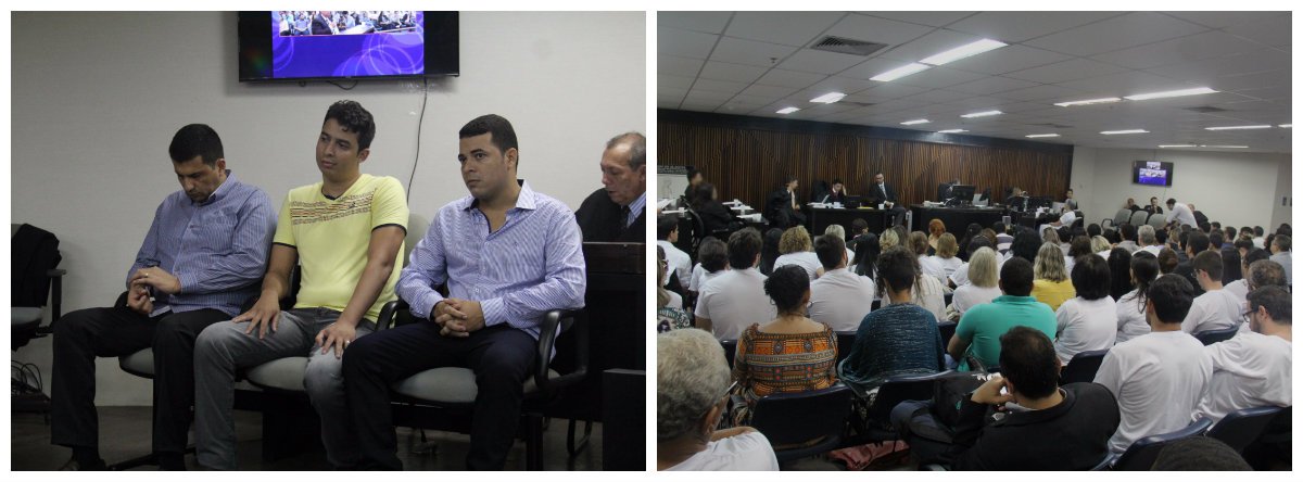 Estão no banco de réus três acusados de planejar e executar com diversos disparos de arma de fogo o vereador de Anadia, Luiz Ferreira, em emboscada ocorrida em setembro de 2011; entre os envolvidos estão a ex-prefeita do município e o marido dela; a motivação para o assassinato, segundo o Ministério Público, foi "queima de arquivo" porque a gestora era alvo de uma investigação realizada pela Câmara Municipal que apurava desvios de recursos públicos (Foto: Voney Malta) Estão no banco de réus três acusados de planejar e executar com diversos disparos de arma de fogo o vereador de Anadia, Luiz Ferreira, em emboscada ocorrida em setembro de 2011; entre os envolvidos estão a ex-prefeita do município e o marido dela; a motivação para o assassinato, segundo o Ministério Público, foi "queima de arquivo" porque a gestora era alvo de uma investigação realizada pela Câmara Municipal que apurava desvios de recursos públicos
