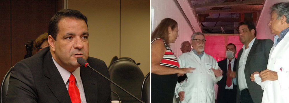 Deputado estadual Alan Sanches (DEM), vice-presidente da comissão de Saúde e Saneamento da Assembleia Legislativa da Bahia (ALBA), visitou nesta quinta-feira o Hospital Ernesto Simões e afirmou que o centro cirúrgico da unidade está desativado; ele elogiou a direção do hospital, que, segundo ele, "vem lutado para diminuir os impactos causados à população"; Alan Sanches está coletando assinatura dos seus pares na ALBA para instalar uma Comissão Parlamentar de Inquérito (CPI) para apurar o caso (Foto: Romulo Faro) Deputado estadual Alan Sanches (DEM), vice-presidente da comissão de Saúde e Saneamento da Assembleia Legislativa da Bahia (ALBA), visitou nesta quinta-feira o Hospital Ernesto Simões e afirmou que o centro cirúrgico da unidade está desativado; ele elogiou a direção do hospital, que, segundo ele, "vem lutado para diminuir os impactos causados à população"; Alan Sanches está coletando assinatura dos seus pares na ALBA para instalar uma Comissão Parlamentar de Inquérito (CPI) para apurar o caso