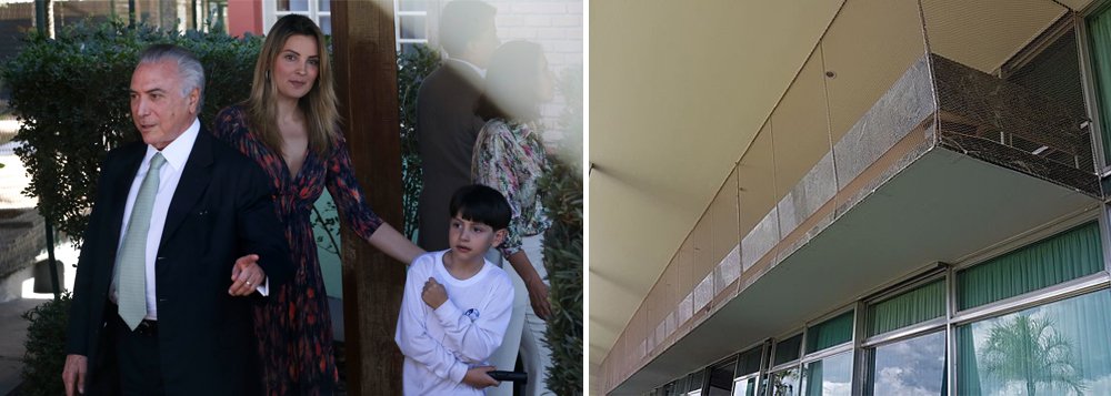 Só durou 11 dias a estadia de Michel Temer e família no Palácio do Alvorada, residência da presidência da República; depois de realizar uma reforma que desfigurou o prédio, tombado pelo Iphan, para atender a necessidades de segurança do filho Michelzinho, Temer achou o Alvorada "grande e longe demais"; funcionários da Presidência aproveitaram o feriado de Carnaval, quando Temer viajou com a mulher, Marcela, e o filho, Michelzinho, para a Bahia, e fizeram parte da mudança de volta ao Jaburu (Foto: Aquiles Lins) Só durou 11 dias a estadia de Michel Temer e família no Palácio do Alvorada, residência da presidência da República; depois de realizar uma reforma que desfigurou o prédio, tombado pelo Iphan, para atender a necessidades de segurança do filho Michelzinho, Temer achou o Alvorada "grande e longe demais"; funcionários da Presidência aproveitaram o feriado de Carnaval, quando Temer viajou com a mulher, Marcela, e o filho, Michelzinho, para a Bahia, e fizeram parte da mudança de volta ao Jaburu
