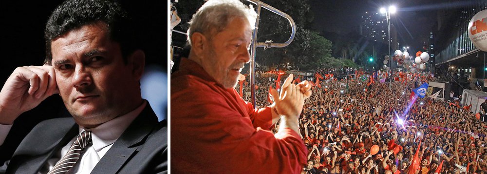 O número foi levantado pelo Instituto Paraná Pesquisas, com exclusividade, para o 247; "é um percentual extremamente alto, que revela que até não eleitores de Lula enxergam exageros contra ele", diz Murilo Hidalgo, diretor do instituto; o percentual é maior no Nordeste, onde 50,6% da população considera Lula alvo de perseguição; advogados do ex-presidente já foram às Nações Unidas para denunciar que Lula vem sendo alvo de "lawfare", uma estratégia de guerra que usa meios de comunicação e Poder Judiciário contra os inimigos; se as eleições presidenciais fossem hoje, Lula seria eleito presidente, mas as oligarquias brasileiras pretendem impedi-lo com condenações em primeira instância, por parte do juiz Sergio Moro, e depois no Tribunal Regional Federal (Foto: Leonardo Attuch) O número foi levantado pelo Instituto Paraná Pesquisas, com exclusividade, para o 247; "é um percentual extremamente alto, que revela que até não eleitores de Lula enxergam exageros contra ele", diz Murilo Hidalgo, diretor do instituto; o percentual é maior no Nordeste, onde 50,6% da população considera Lula alvo de perseguição; advogados do ex-presidente já foram às Nações Unidas para denunciar que Lula vem sendo alvo de "lawfare", uma estratégia de guerra que usa meios de comunicação e Poder Judiciário contra os inimigos; se as eleições presidenciais fossem hoje, Lula seria eleito presidente, mas as oligarquias brasileiras pretendem impedi-lo com condenações em primeira instância, por parte do juiz Sergio Moro, e depois no Tribunal Regional Federal