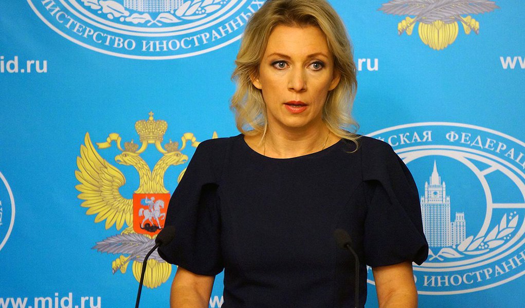 Rússia não irá devolver o controle da Crimeia para a Ucrânia, informou o Ministério das Relações Exteriores da Rússia nesta quarta-feira, 15, respondendo a comentários da Casa Branca de que os Estados Unidos esperam que a península do Mar Negro seja devolvida; "Não devolvemos nossos próprios territórios. Crimeia é território pertencente à Federação Russa", disse Maria Zakharova, porta-voz do Ministério das Relações Exteriores da Rússia, durante entrevista coletiva (Foto: Aquiles Lins) Rússia não irá devolver o controle da Crimeia para a Ucrânia, informou o Ministério das Relações Exteriores da Rússia nesta quarta-feira, 15, respondendo a comentários da Casa Branca de que os Estados Unidos esperam que a península do Mar Negro seja devolvida; "Não devolvemos nossos próprios territórios. Crimeia é território pertencente à Federação Russa", disse Maria Zakharova, porta-voz do Ministério das Relações Exteriores da Rússia, durante entrevista coletiva