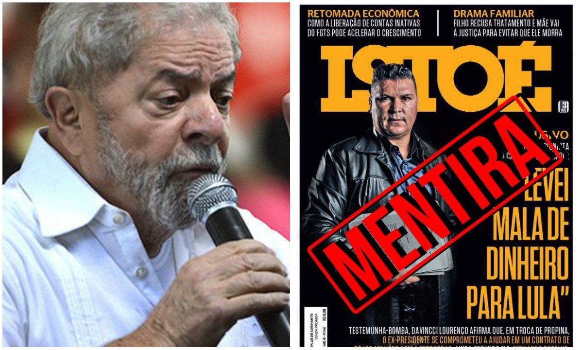 Equipe do ex-presidente responde capa da revista deste fim de semana, a qual chama de "difamação paga com recursos públicos que o governo diz estarem em falta"; nota destaca que "o novo governo federal corta na saúde, na educação, mas multiplica os recursos para uma revista mentirosa que ataca Lula porque ele aparece nas pesquisas vencendo a eleição de 2018" (Foto: Gisele Federicce) Equipe do ex-presidente responde capa da revista deste fim de semana, a qual chama de "difamação paga com recursos públicos que o governo diz estarem em falta"; nota destaca que "o novo governo federal corta na saúde, na educação, mas multiplica os recursos para uma revista mentirosa que ataca Lula porque ele aparece nas pesquisas vencendo a eleição de 2018"