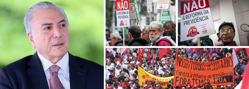 Dado foi confirmado em audiência pública na Câmara nesta quinta-feira 16 pela procuradora da Fazenda Anelise Lenzi, diretora do Departamento de Gestão da Dívida Ativa da Procuradoria-Geral da Fazenda Nacional (PGFN); segundo ela, os débitos previdenciários inscritos em dívida ativa crescem a uma taxa média de 15% ao ano, em função dos juros, mas também de novos débitos; dessas dívidas, 58% são consideradas de baixa chance de recuperabilidade a quase irrecuperável; quando defende a reforma da Previdência, cujo movimento contrário levou ontem cerca de 1 milhão de brasileiros às ruas em todo o País e parou diversas categorias, Michel Temer não cita os débitos das empresas (Foto: Gisele Federicce) Dado foi confirmado em audiência pública na Câmara nesta quinta-feira 16 pela procuradora da Fazenda Anelise Lenzi, diretora do Departamento de Gestão da Dívida Ativa da Procuradoria-Geral da Fazenda Nacional (PGFN); segundo ela, os débitos previdenciários inscritos em dívida ativa crescem a uma taxa média de 15% ao ano, em função dos juros, mas também de novos débitos; dessas dívidas, 58% são consideradas de baixa chance de recuperabilidade a quase irrecuperável; quando defende a reforma da Previdência, cujo movimento contrário levou ontem cerca de 1 milhão de brasileiros às ruas em todo o País e parou diversas categorias, Michel Temer não cita os débitos das empresas