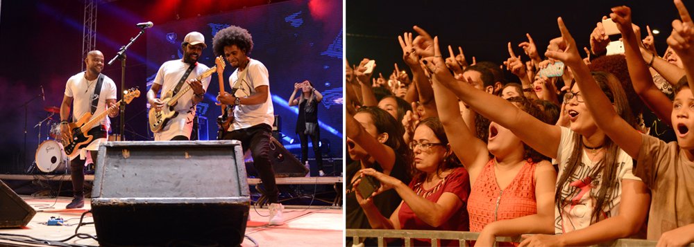 O som pop, rock, samba, black music, soul, calipso caíram no gosto do público que vibraram o circuito com pulos, danças, louvor e adoração durante a segunda noite do Capital da Fé, em Palmas; segundo a Agência Municipal de Turismo, 50 mil pessoas vibraram com a diversidade musical que marcou a segunda noite do evento (Foto: Voney Malta) O som pop, rock, samba, black music, soul, calipso caíram no gosto do público que vibraram o circuito com pulos, danças, louvor e adoração durante a segunda noite do Capital da Fé, em Palmas; segundo a Agência Municipal de Turismo, 50 mil pessoas vibraram com a diversidade musical que marcou a segunda noite do evento