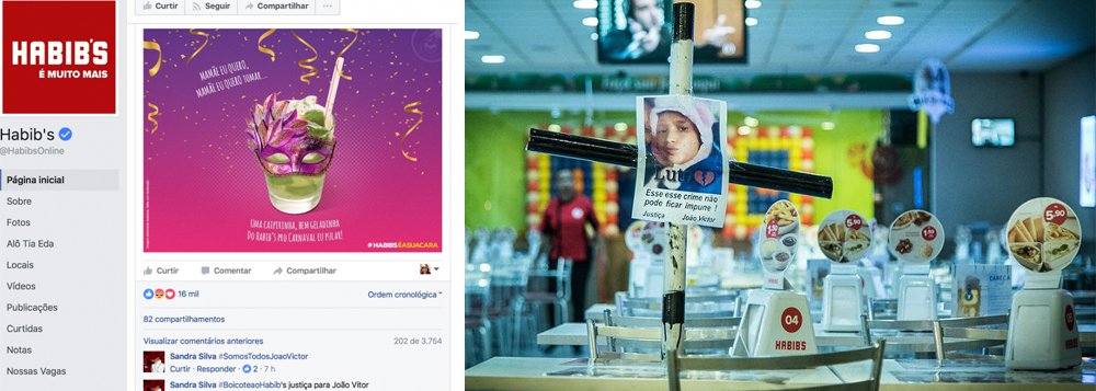 Além das mensagens em seus próprios perfis, os internautas inundaram a página institucional do Habib's, exigindo justiça pela morte do menino. O "vomitaço" virtual também é outra forma de protesto utilizado. A jornalista Hildegard Angel também endossou o boicote; "Que horror a atitude do Habbib's. Espancarem uma criança frágil provocando sua morte. Corações de ferro. Não passo mais nem na porta. Boicote!", postou, no Twitter (Foto: Aquiles Lins) Além das mensagens em seus próprios perfis, os internautas inundaram a página institucional do Habib's, exigindo justiça pela morte do menino. O "vomitaço" virtual também é outra forma de protesto utilizado. A jornalista Hildegard Angel também endossou o boicote; "Que horror a atitude do Habbib's. Espancarem uma criança frágil provocando sua morte. Corações de ferro. Não passo mais nem na porta. Boicote!", postou, no Twitter