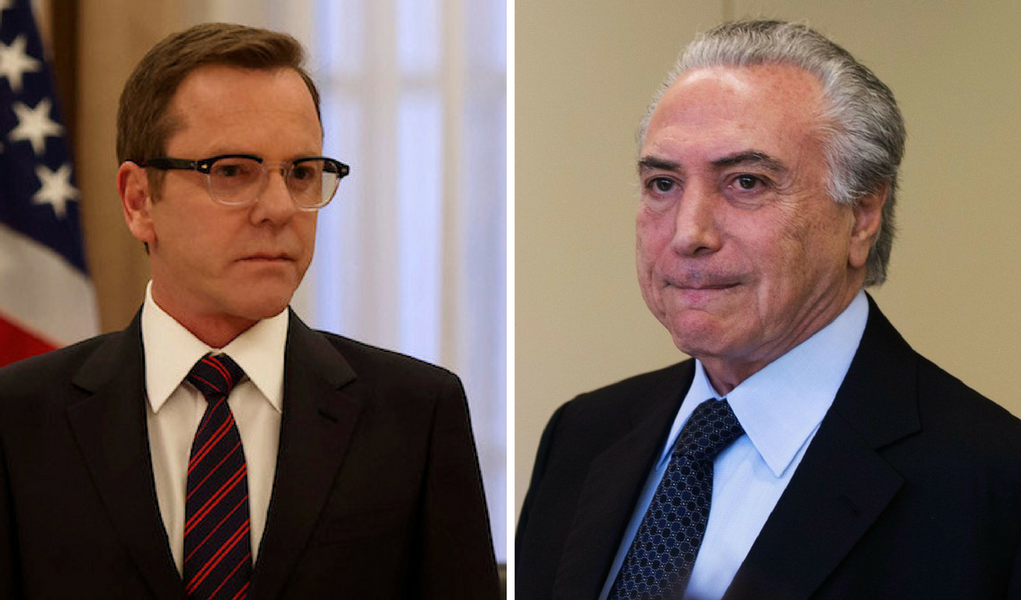 O jornalista Elio Gaspari ironiza o gosto de Michel Temer pela série "Sobrevivente Designado", em que um secretário assume o cargo de presidente dos EUA após a morte de toda a cúpula do governo americano, que começou a assistir por sugestão da primeira-dama; "Só o proverbial sangue-frio de Temer pode ter permitido que apreciasse um personagem cuja história é diametralmente oposta à sua. Kirkman nada teve a ver com o atentado que decapitou o governo americano. Quando o mundo acabou ele estava tomando uma cerveja e comendo pipocas. Temer foi instrumento essencial e ostensivo do processo que depôs Dilma Rousseff", comparou (Foto: Giuliana Miranda) O jornalista Elio Gaspari ironiza o gosto de Michel Temer pela série "Sobrevivente Designado", em que um secretário assume o cargo de presidente dos EUA após a morte de toda a cúpula do governo americano, que começou a assistir por sugestão da primeira-dama; "Só o proverbial sangue-frio de Temer pode ter permitido que apreciasse um personagem cuja história é diametralmente oposta à sua. Kirkman nada teve a ver com o atentado que decapitou o governo americano. Quando o mundo acabou ele estava tomando uma cerveja e comendo pipocas. Temer foi instrumento essencial e ostensivo do processo que depôs Dilma Rousseff", comparou