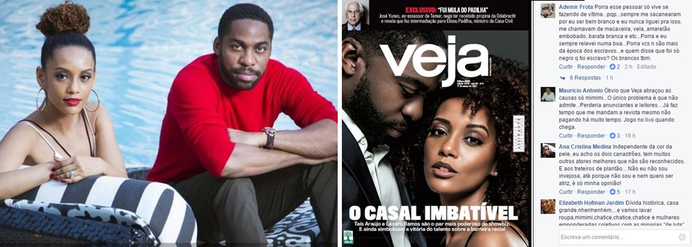 Os atores, conhecidos pela luta pela igualdade racial, não foram bem recebidos pelo público da revista: "Mimimi", "Esse pessoal só vive se fazendo de vítima", "Pauta de esquerda", "Coitadismo", "Mania de procurar racismo em tudo" (Foto: Gisele Federicce) Os atores, conhecidos pela luta pela igualdade racial, não foram bem recebidos pelo público da revista: "Mimimi", "Esse pessoal só vive se fazendo de vítima", "Pauta de esquerda", "Coitadismo", "Mania de procurar racismo em tudo"