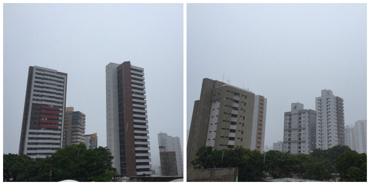 O Instituto Nacional de Pesquisas Espaciais (Inpe) registra que Fortaleza apresentará chuvas de curta duração durante todo o dia, podendo ser acompanhada de trovoadas a qualquer hora. A previsão da Funceme é de nebulosidade variável com chuvas em todas as regiões do Ceará ao longo do dia (Foto: Fatima 247) O Instituto Nacional de Pesquisas Espaciais (Inpe) registra que Fortaleza apresentará chuvas de curta duração durante todo o dia, podendo ser acompanhada de trovoadas a qualquer hora. A previsão da Funceme é de nebulosidade variável com chuvas em todas as regiões do Ceará ao longo do dia
