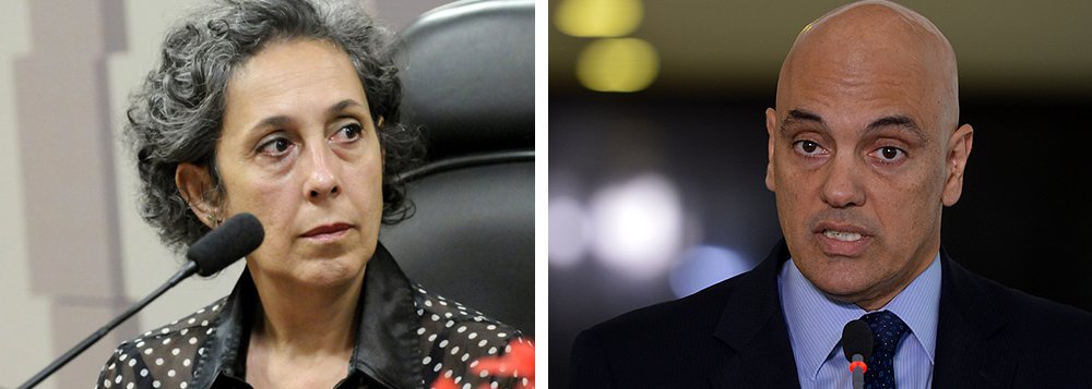 Candidatura de Beatriz Vargas Ramos, professora de Direito Penal e Criminologia da Faculdade de Direito da Universidade de Brasília (UnB), é para demonstrar indignação com indicação de Alexandre de Moraes ao Supremo; a anticandidatura foi lançada por especialistas do meio jurídico, representantes de movimentos sociais e de mulheres no Senado; "O que nós queremos é fazer o contraponto, a denúncia dessa indicação, o que significa esse candidato do ponto de vista do apequenamento do próprio Supremo", afirmou a anticandidata (Foto: Gisele Federicce) Candidatura de Beatriz Vargas Ramos, professora de Direito Penal e Criminologia da Faculdade de Direito da Universidade de Brasília (UnB), é para demonstrar indignação com indicação de Alexandre de Moraes ao Supremo; a anticandidatura foi lançada por especialistas do meio jurídico, representantes de movimentos sociais e de mulheres no Senado; "O que nós queremos é fazer o contraponto, a denúncia dessa indicação, o que significa esse candidato do ponto de vista do apequenamento do próprio Supremo", afirmou a anticandidata