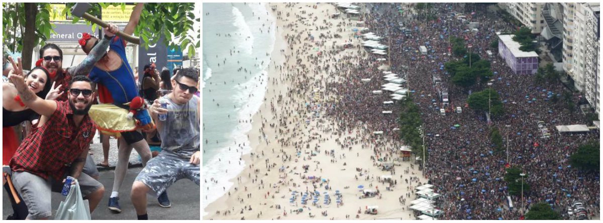 Tradicionalmente, o samba é ritmo predominante do carnaval de norte a sul do País; alheio à tradição, o Bloco da Favorita reuniu cerca de 80 mil pessoas, entre anônimos e famosos, e ocupou as pistas da Avenida Atlântica em Copacabana, na zona sul da cidade, ao ritmo do funk, para fazer a alegria dos foliões
(Foto: Leonardo Lucena) Tradicionalmente, o samba é ritmo predominante do carnaval de norte a sul do País; alheio à tradição, o Bloco da Favorita reuniu cerca de 80 mil pessoas, entre anônimos e famosos, e ocupou as pistas da Avenida Atlântica em Copacabana, na zona sul da cidade, ao ritmo do funk, para fazer a alegria dos foliões