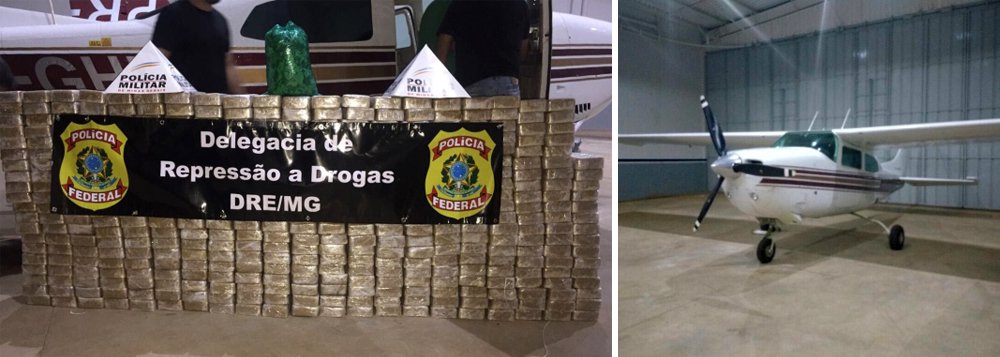 A Polícia Federal apreendeu na noite desta quarta-feira 15, em Pará de Minas (MG), uma aeronave Cessna Aircraft, modelo 210 M, que transportava 430 quilos de pasta base de cocaína; o piloto do avião foi preso em um hotel próximo à rodoviária de Belo Horizonte, para onde havia fugido; a operação foi realizada em conjunto com a Polícia Militar de Minas Gerais; apreensão revive o escândalo do helicóptero do pó, ligado aos deputados Gustavo e Zezé Perrela, além do senador Aécio Neves, que foi abafado pela grande mídia (Foto: Leonardo Lucena) A Polícia Federal apreendeu na noite desta quarta-feira 15, em Pará de Minas (MG), uma aeronave Cessna Aircraft, modelo 210 M, que transportava 430 quilos de pasta base de cocaína; o piloto do avião foi preso em um hotel próximo à rodoviária de Belo Horizonte, para onde havia fugido; a operação foi realizada em conjunto com a Polícia Militar de Minas Gerais; apreensão revive o escândalo do helicóptero do pó, ligado aos deputados Gustavo e Zezé Perrela, além do senador Aécio Neves, que foi abafado pela grande mídia