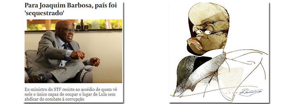 Editor do Tijolaço diz que Joaquim Barbosa acena para o eleitorado tucano, com seu discurso econômico, e petista, ao absolver o ex-presidente Lula; segundo ele, o ex-ministro diz que não é candidato, mas age como tal (Foto: Leonardo Attuch) Editor do Tijolaço diz que Joaquim Barbosa acena para o eleitorado tucano, com seu discurso econômico, e petista, ao absolver o ex-presidente Lula; segundo ele, o ex-ministro diz que não é candidato, mas age como tal