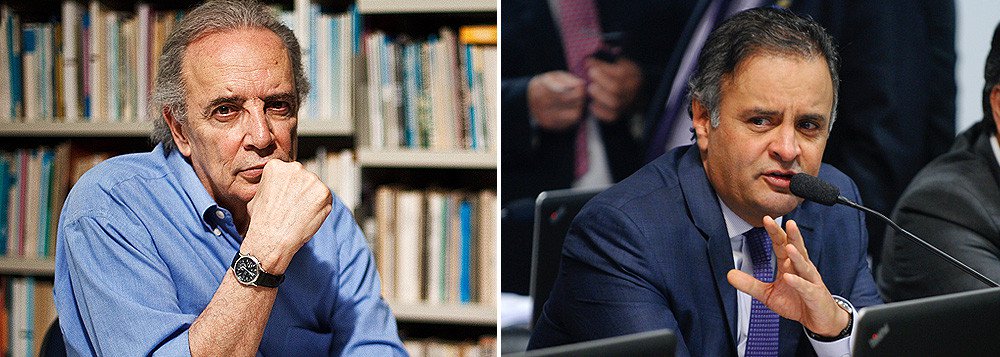 Colunista Janio de Freitas afirmou que a JBS revelou como o senador afastado Aécio Neves (PSDB) se tornou um prato predileto dos procuradores; Janio destaca que com esse inquérito em andamento, Aécio se torna um dos senadores mais apreciados por procuradores e juízes: seis inquéritos – um por suborno e fraude na construção da Cidade Administrativa em seu governo mineiro, outro por suborno na construção de usinas hidrelétricas, três por caixa dois, e o de Furnas; "Não foi sem motivo, portanto, que esse senador e presidente do PSDB (retirado de um cargo e licenciado do outro), conforme suas palavras agora públicas, disse ser necessário acabar com tais investigações e estar 'trabalhando nisso como um louco'" (Foto: Aquiles Lins) Colunista Janio de Freitas afirmou que a JBS revelou como o senador afastado Aécio Neves (PSDB) se tornou um prato predileto dos procuradores; Janio destaca que com esse inquérito em andamento, Aécio se torna um dos senadores mais apreciados por procuradores e juízes: seis inquéritos – um por suborno e fraude na construção da Cidade Administrativa em seu governo mineiro, outro por suborno na construção de usinas hidrelétricas, três por caixa dois, e o de Furnas; "Não foi sem motivo, portanto, que esse senador e presidente do PSDB (retirado de um cargo e licenciado do outro), conforme suas palavras agora públicas, disse ser necessário acabar com tais investigações e estar 'trabalhando nisso como um louco'"
