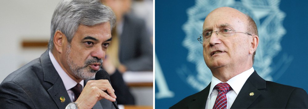 Líder da Oposição no Senado defendeu a saída de Osmar Serraglio (PMDB) do ministério da Justiça após a citação de seu nome na investigação Carne Fraca; Serraglio aparece em um grampo interceptado pela operação enquanto conversava com um dos chefes da quadrilha, Daniel Gonçalves Filho, a quem trata por "grande chefe"; "Esse ministro perdeu toda a sua sustentabilidade política. Não tem mais nenhuma condição de continuar no cargo. Tem que sair, até para que não influencie nas investigações da Polícia Federal, que é ligada ao seu ministério", disse o senador (Foto: Paulo Emílio) Líder da Oposição no Senado defendeu a saída de Osmar Serraglio (PMDB) do ministério da Justiça após a citação de seu nome na investigação Carne Fraca; Serraglio aparece em um grampo interceptado pela operação enquanto conversava com um dos chefes da quadrilha, Daniel Gonçalves Filho, a quem trata por "grande chefe"; "Esse ministro perdeu toda a sua sustentabilidade política. Não tem mais nenhuma condição de continuar no cargo. Tem que sair, até para que não influencie nas investigações da Polícia Federal, que é ligada ao seu ministério", disse o senador