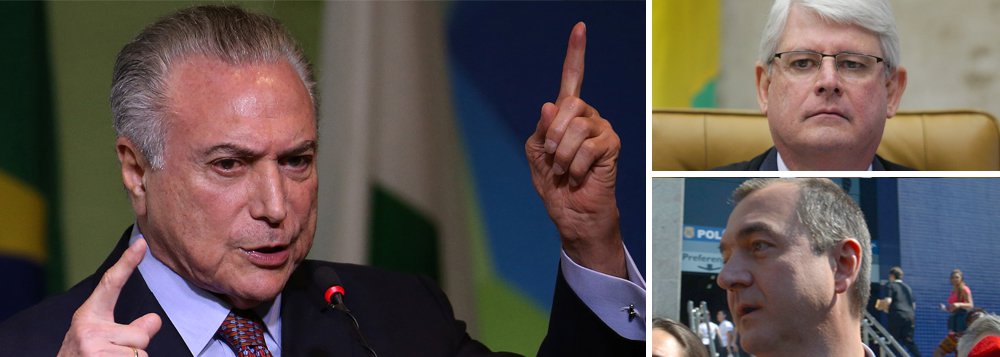 Chamado pelo empresário Joesley Batista, do grupo JBS, de "ladrão-geral da República", Michel Temer decidiu recorrer ao procurador-geral da República, Rodrigo Janot, alegando ter sido "ofendido"; recentemente, Temer pediu a suspeição do próprio Janot nos processos contra ele; “Esse homem (Joesley) já recebeu vergonhosos benefícios e está agora tendo garantias para falar o que quer, de quem quer, a hora que quer", declarou o advogado de Temer, Antônio Cláudio Mariz de Oliveira, anunciando que também protocolará uma petição contra Joesley junto ao ministro Edson Fachin, do STF; "Eu entendo que o procurador tem que tomar providências de ofício para punir (Joesley) e proibir qualquer manifestação dele a respeito de terceiros", disse (Foto: Paulo Emílio) Chamado pelo empresário Joesley Batista, do grupo JBS, de "ladrão-geral da República", Michel Temer decidiu recorrer ao procurador-geral da República, Rodrigo Janot, alegando ter sido "ofendido"; recentemente, Temer pediu a suspeição do próprio Janot nos processos contra ele; “Esse homem (Joesley) já recebeu vergonhosos benefícios e está agora tendo garantias para falar o que quer, de quem quer, a hora que quer", declarou o advogado de Temer, Antônio Cláudio Mariz de Oliveira, anunciando que também protocolará uma petição contra Joesley junto ao ministro Edson Fachin, do STF; "Eu entendo que o procurador tem que tomar providências de ofício para punir (Joesley) e proibir qualquer manifestação dele a respeito de terceiros", disse